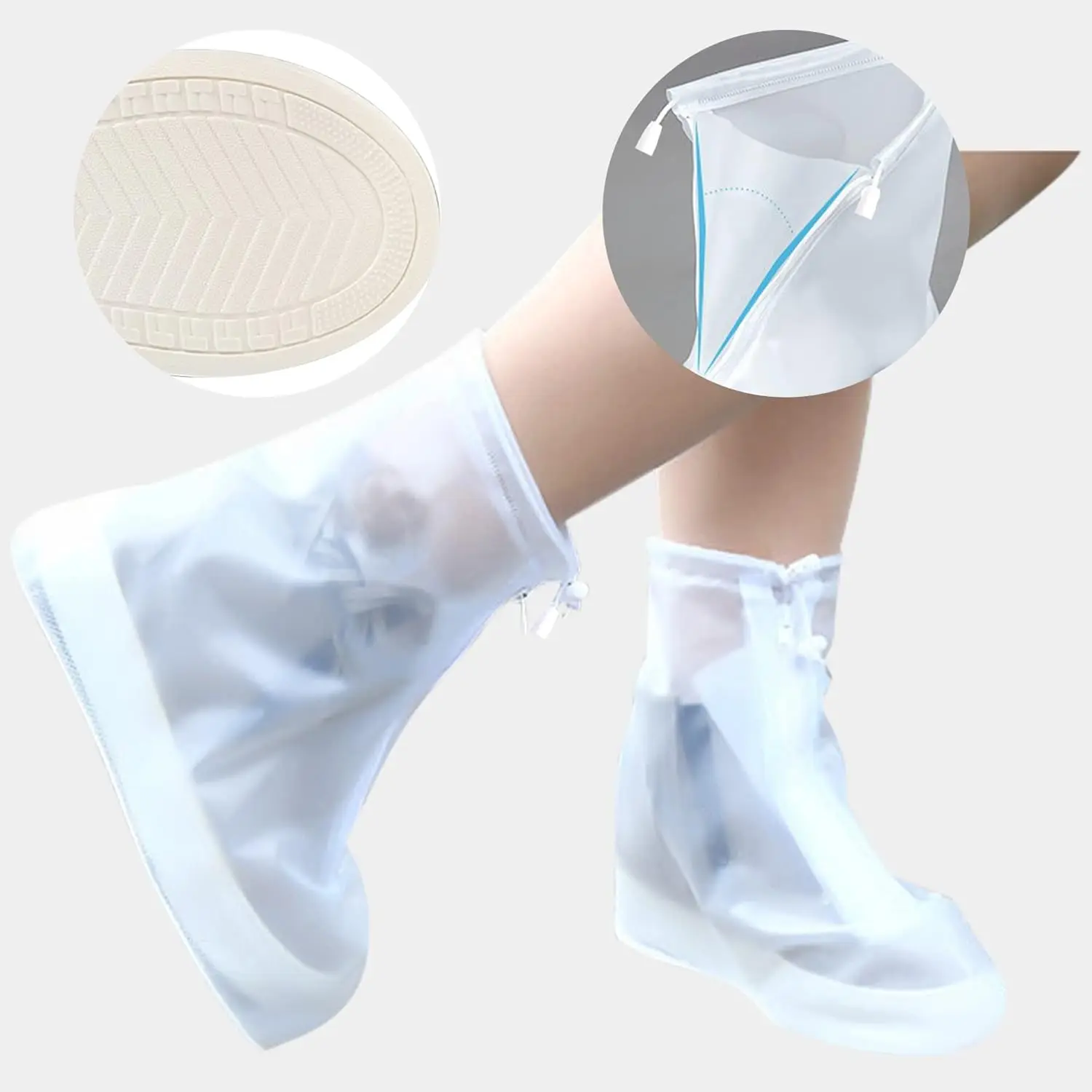 Fishing Boots - Transparent Waterproof Rain Boot Covers, Non-Slip