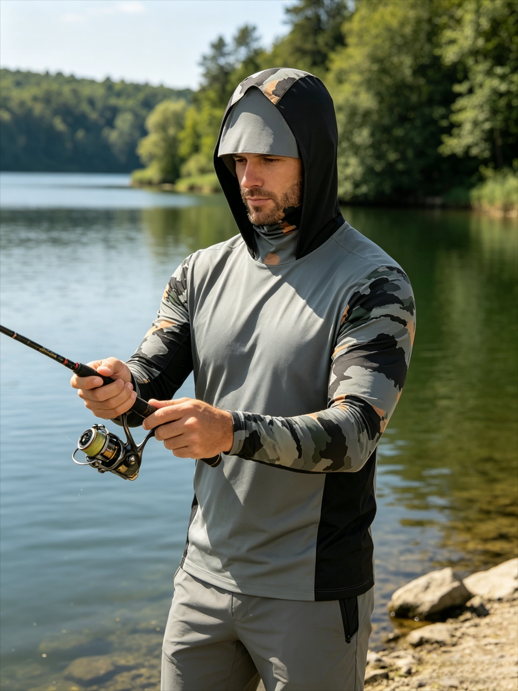 2026Fishing Shirts Long Sleeve - Fishing Mask Sun Protection reseña y precio