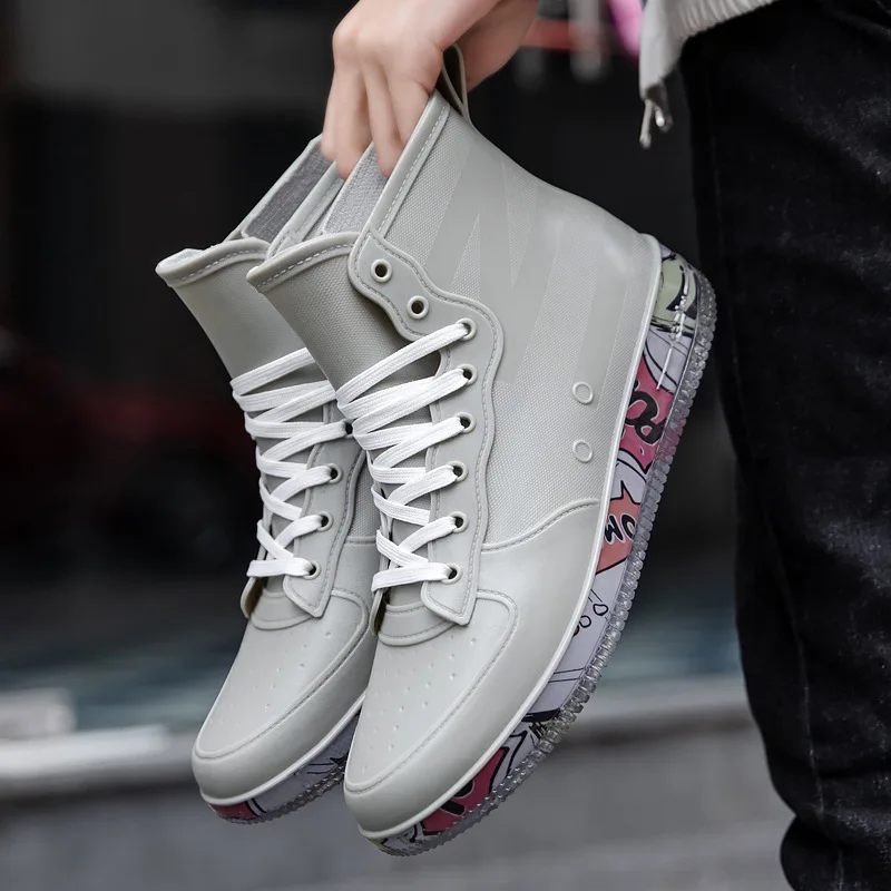 Men Rain Boots Fashion Trendy  - Fishing Boots reseña y precio