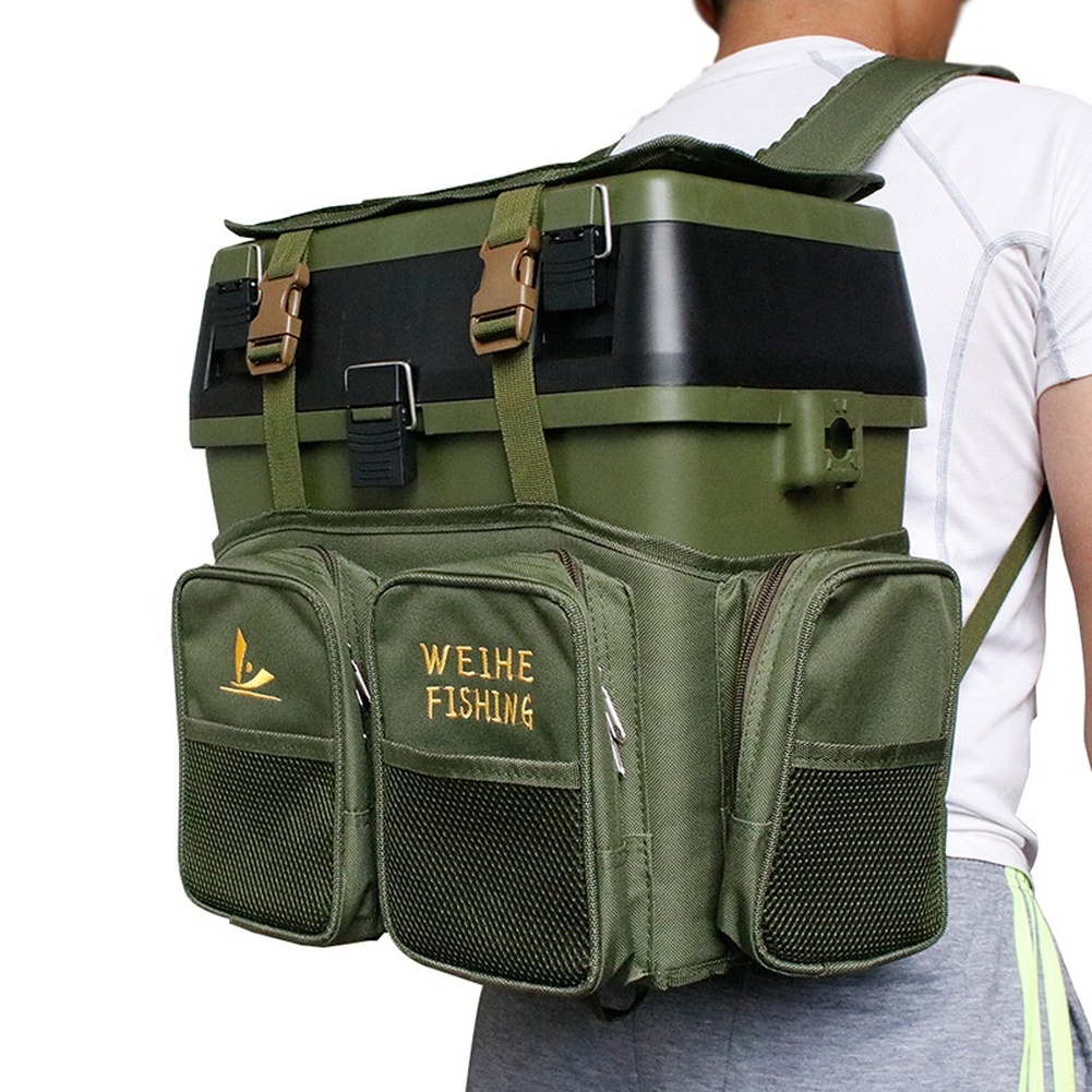 Green Nylon Fishing Backpack W - Fishing Backpack reseña y precio