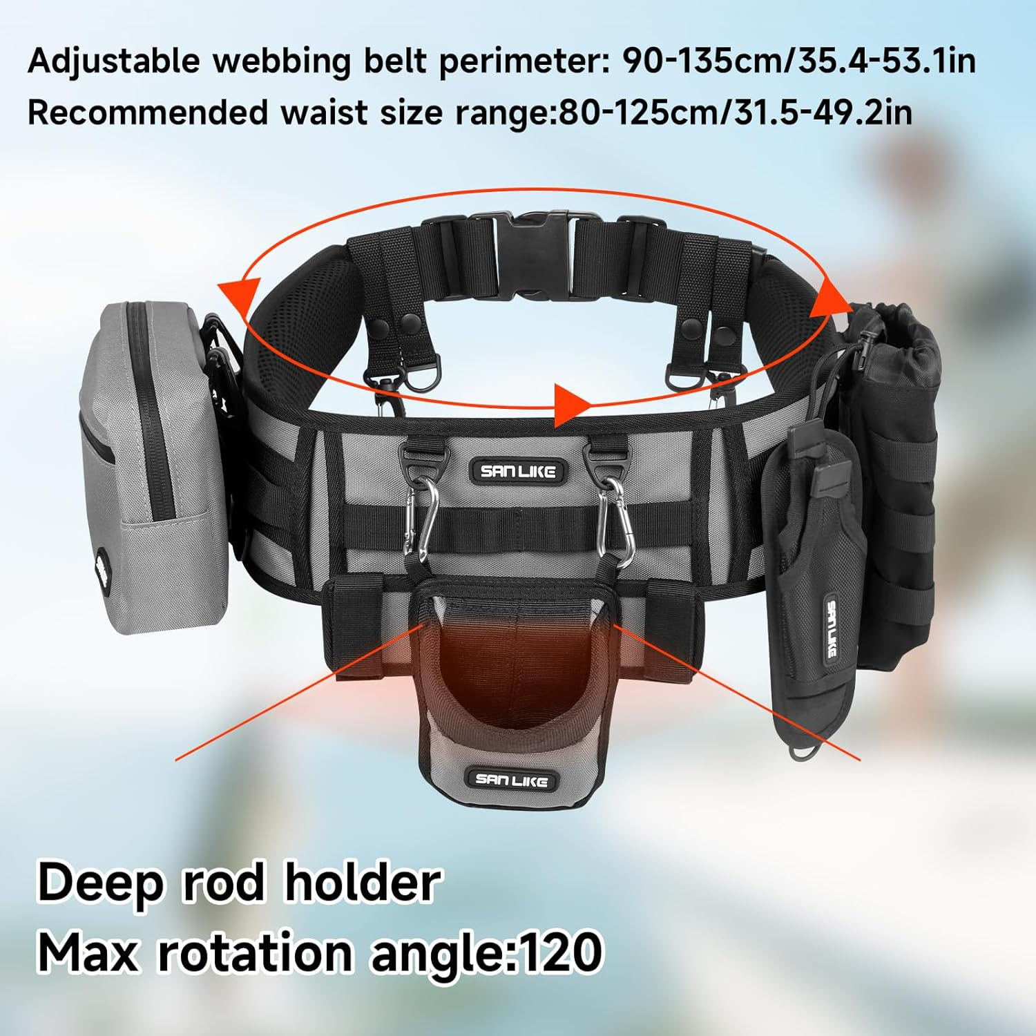 SANLIKE Fishing Belt Rod Holde - Fishing Belt reseña y precio