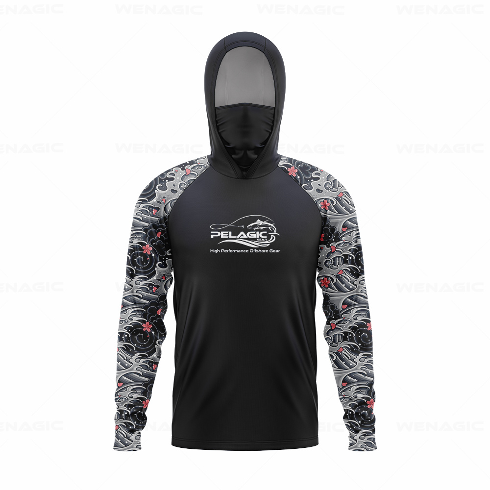 pelagic gear Men Hood Fishing  - Fishing Shirt Uv Protection reseña y precio