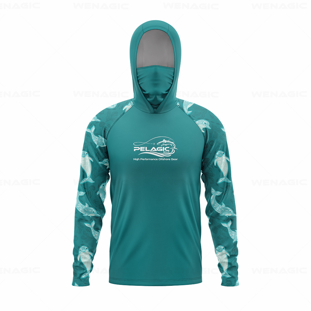 pelagic gear Men Hood Fishing  - Fishing Shirt Uv Protection reseña y precio