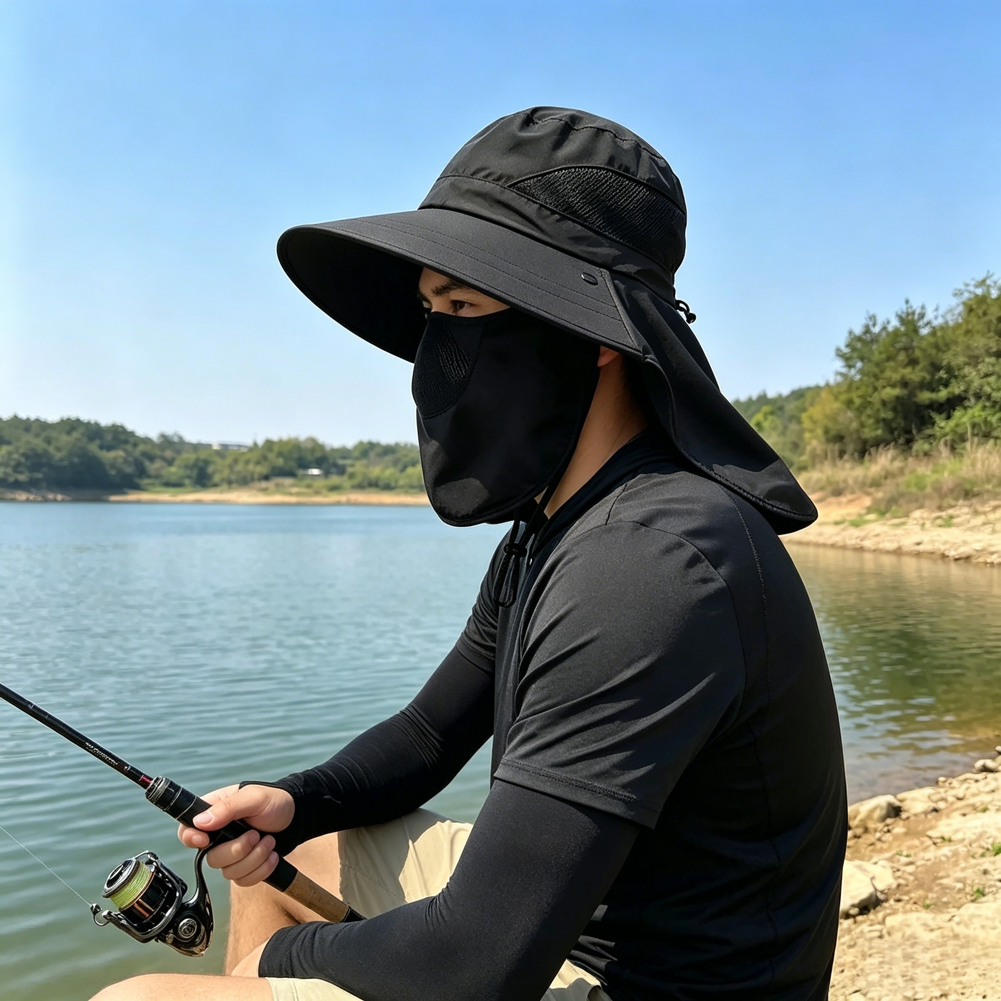 Full Face Neck Coverage Sun Ha - Fishing Hat reseña y precio
