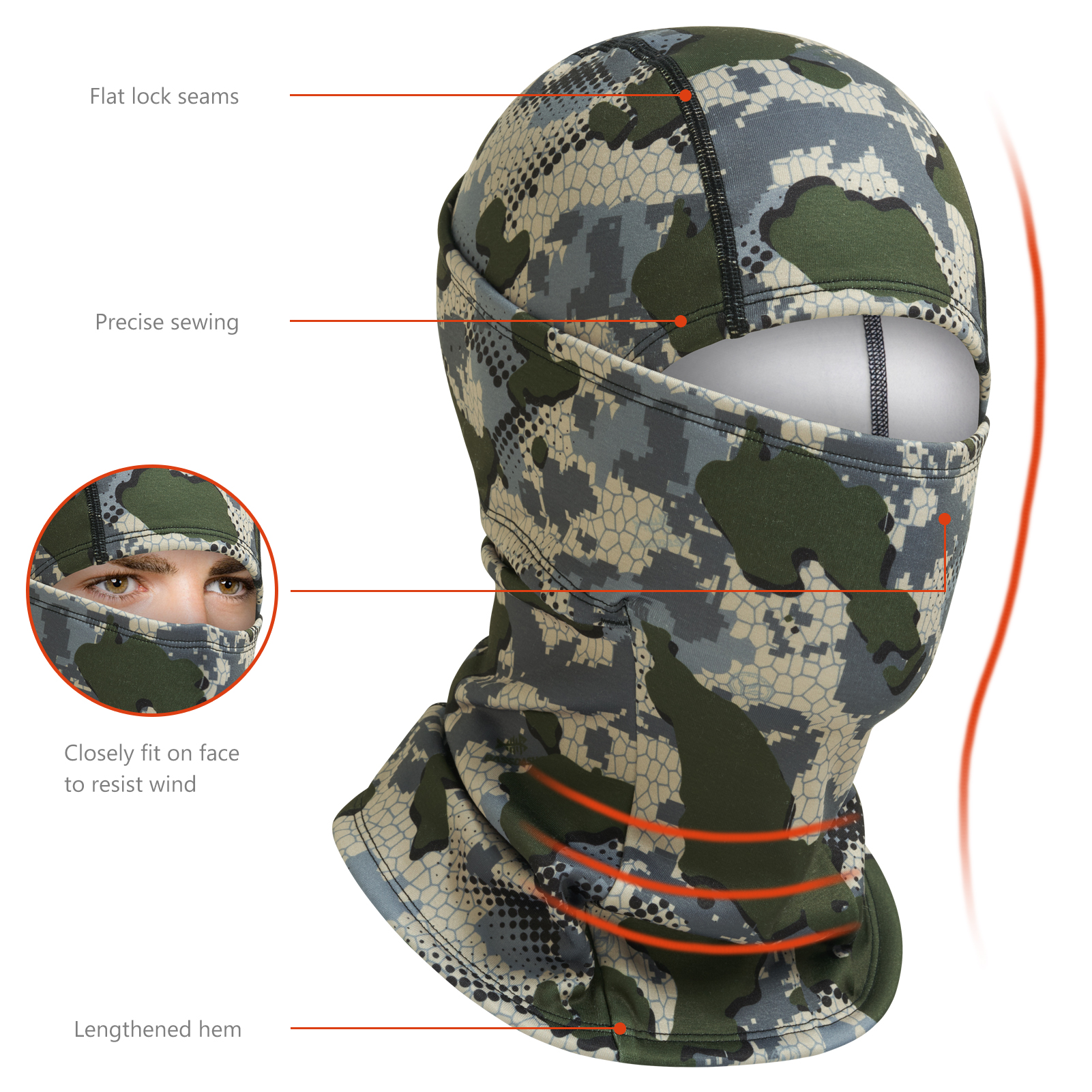 Bassdash Men Women Ninja Hood  - Fishing Hoodie reseña y precio