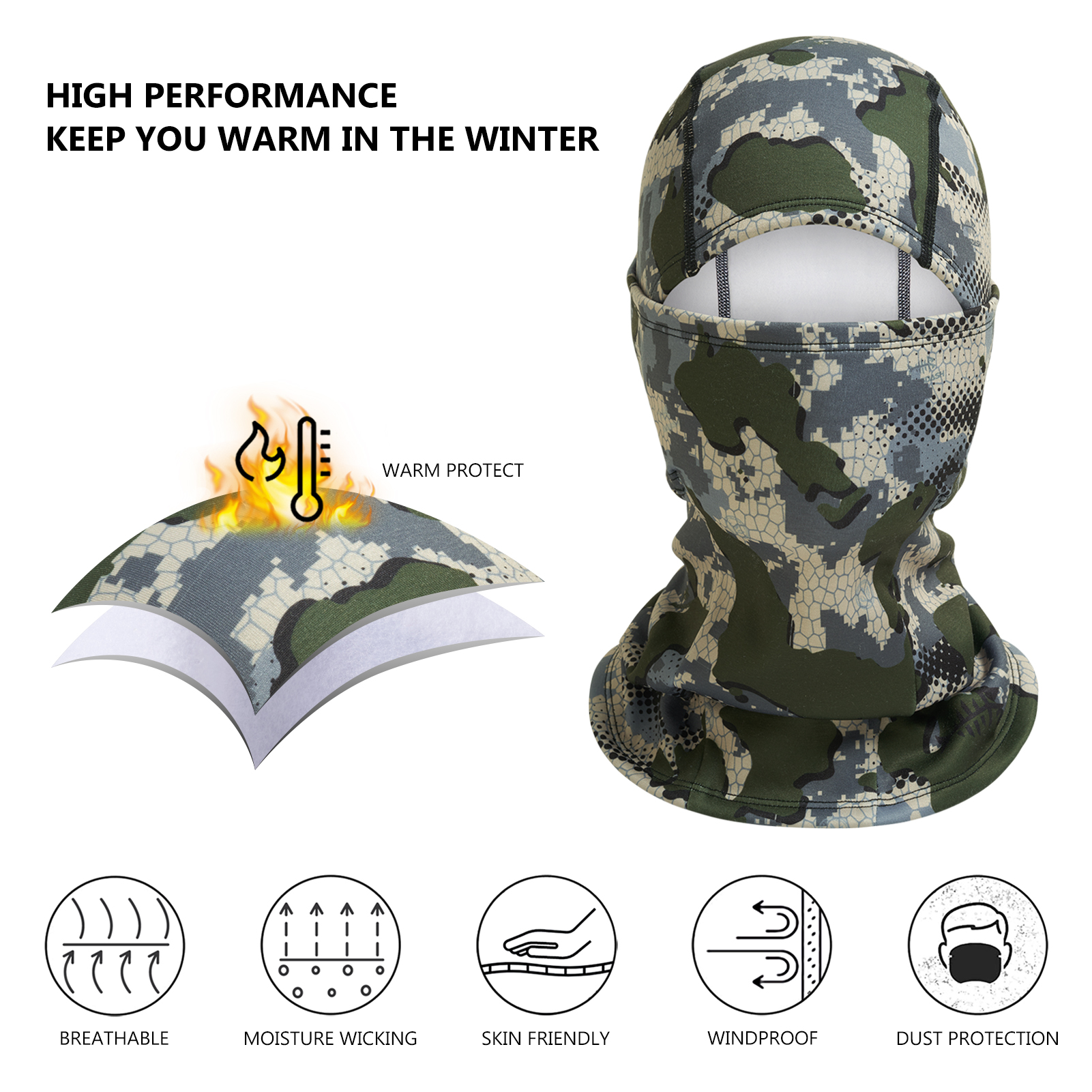 Bassdash Men Women Ninja Hood  - Fishing Hoodie reseña y precio