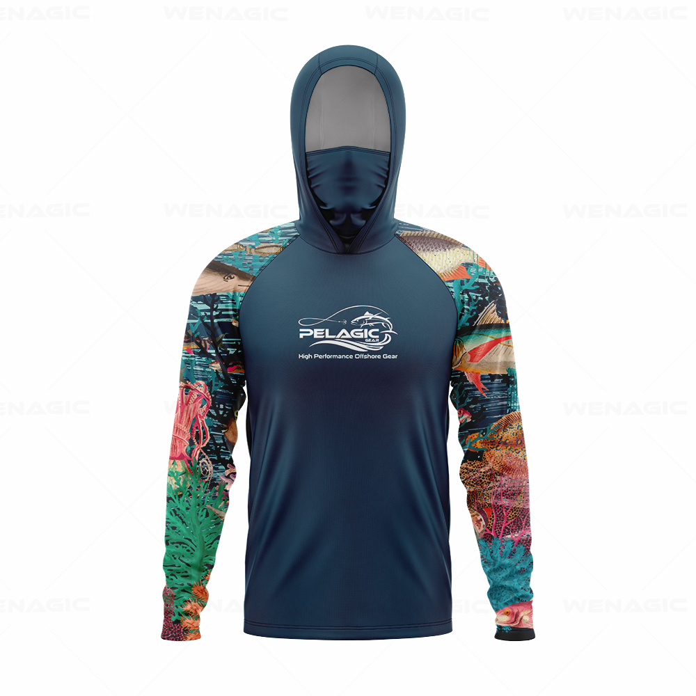 pelagic gear Men Hood Fishing  - Fishing Shirt Uv Protection reseña y precio
