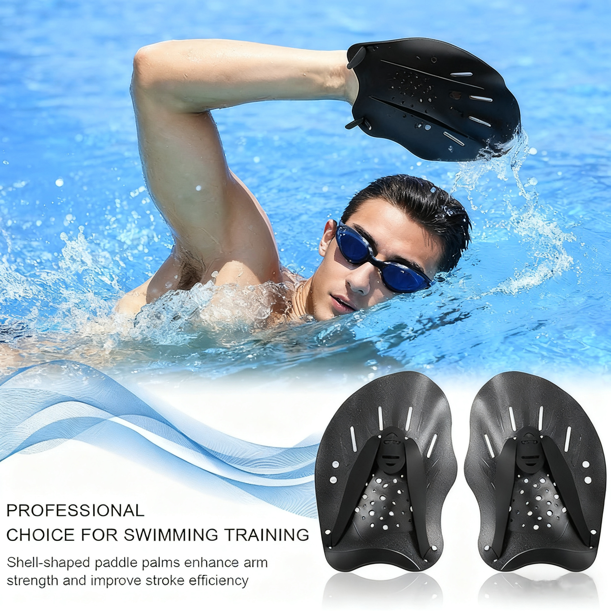 Adjustable Swimming Hand Paddl - Fishing Gloves reseña y precio