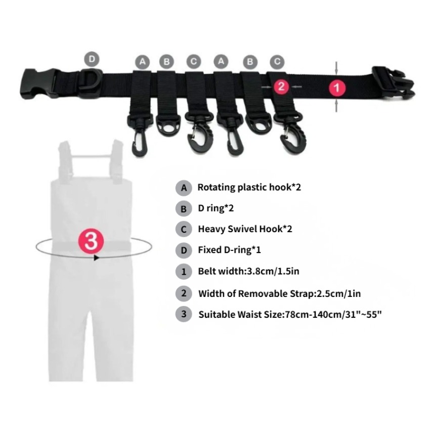 1Pcs Adjustable Wading Belts F - Fishing Belt reseña y precio