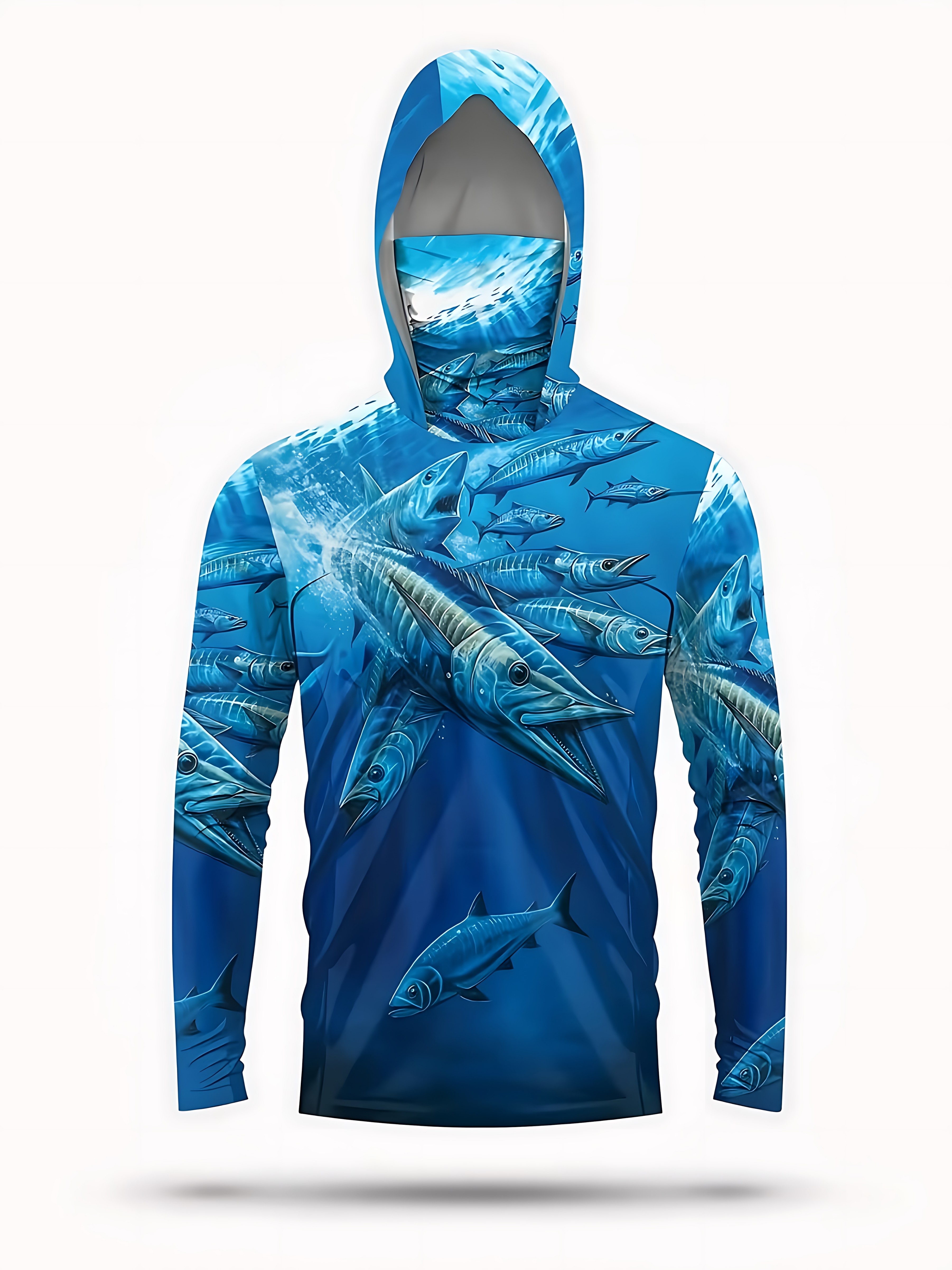 Fishing Shirt Hooded Men Fishi - Fishing Shirt Uv Protection reseña y precio