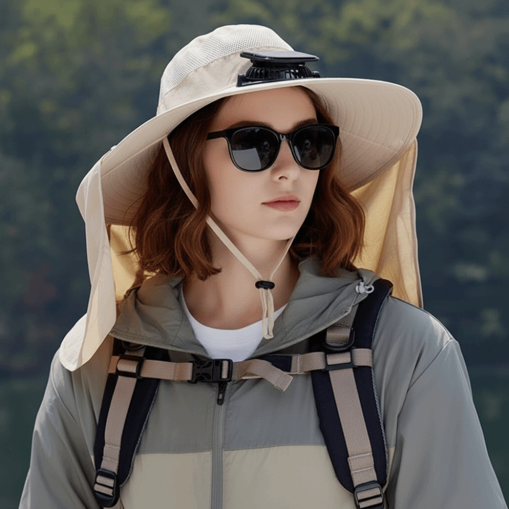 New UPF50+ Solar Fan Hat with  - Fishing Hat reseña y precio