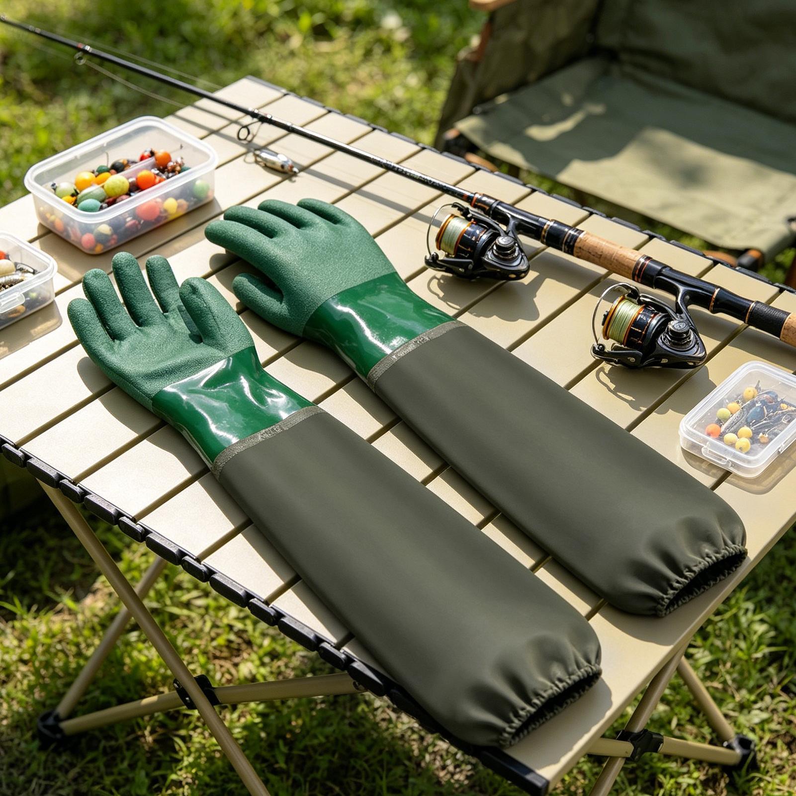 Waterproof Rubber Gloves Long  - Fishing Gloves reseña y precio