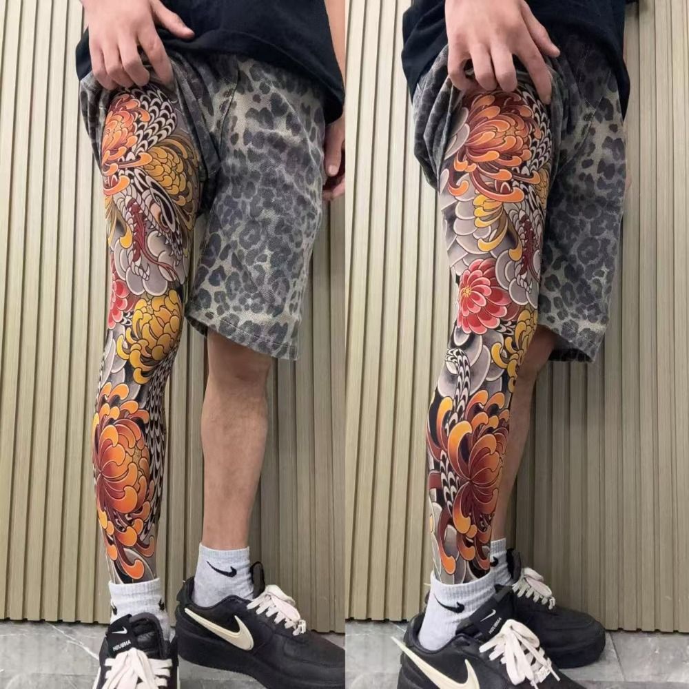 Full Leg Fake Tattoo Socks Pri - Fishing Socks reseña y precio