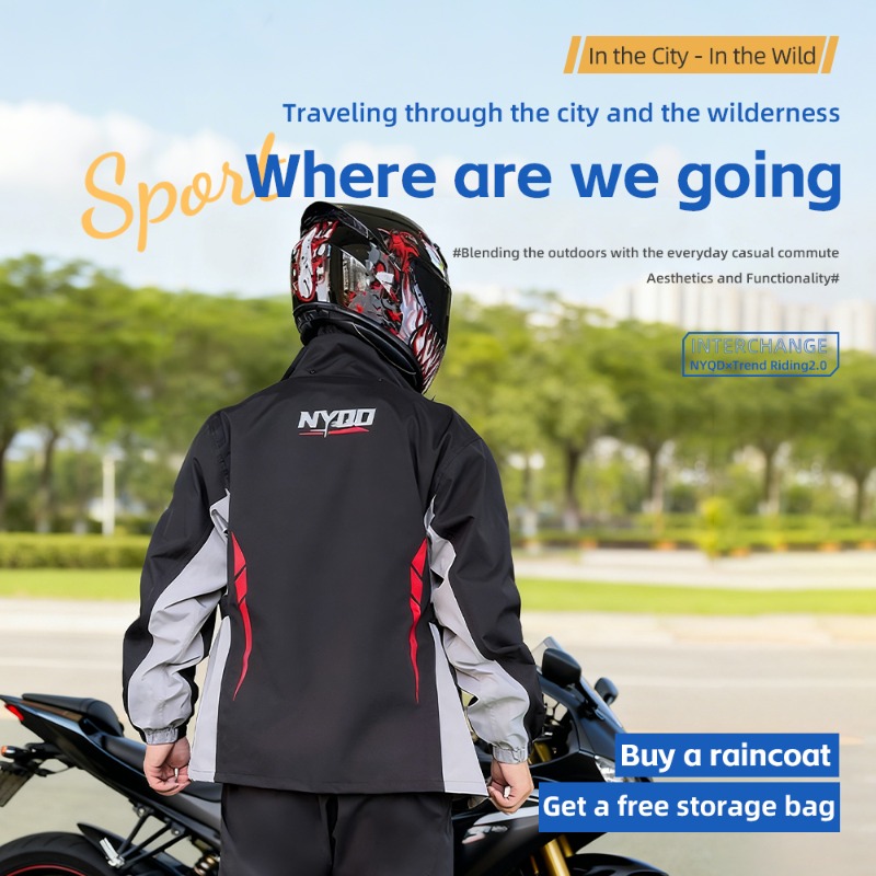 Motorcycle Raincoat Suit Men U - Fishing Jacket Waterproof reseña y precio