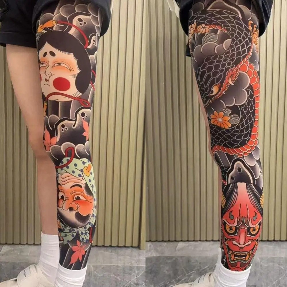 New Full Leg Fake Tattoo Socks - Fishing Socks reseña y precio