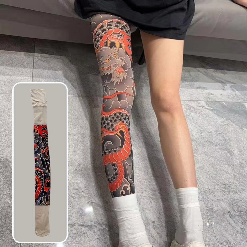 New Full Leg Fake Tattoo Socks - Fishing Socks reseña y precio