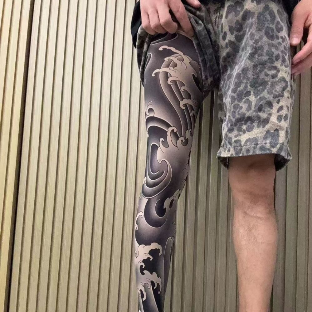 New Full Leg Fake Tattoo Socks - Fishing Socks reseña y precio