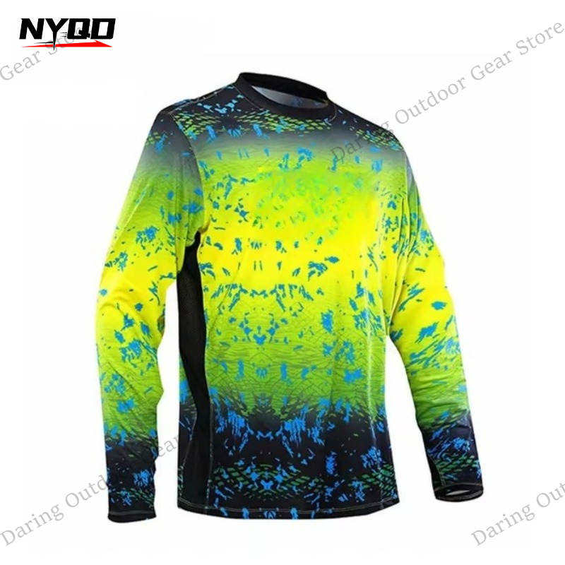 Men's Long Sleeve UPF 50+ Fish - Fishing Shirt Uv Protection reseña y precio