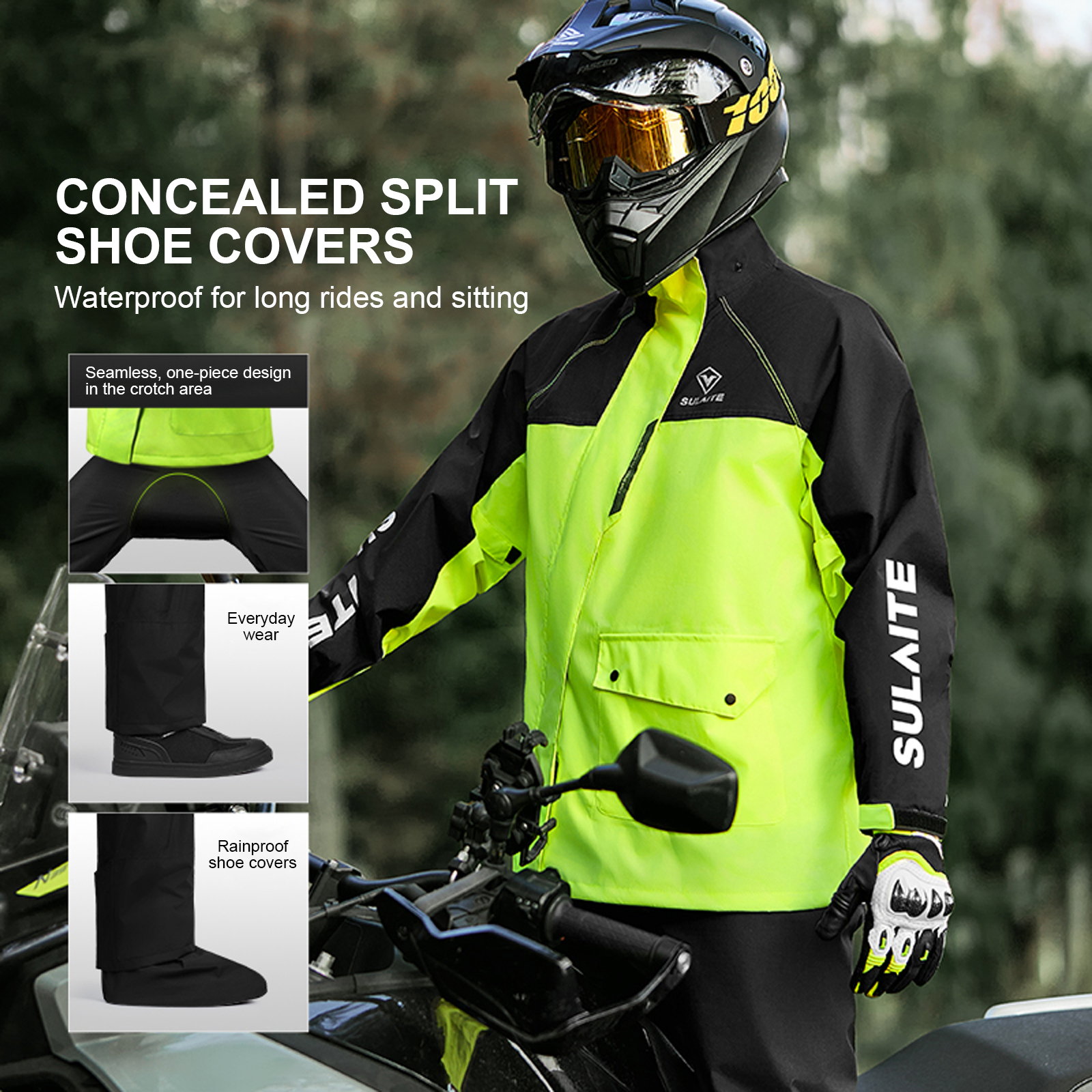 Motorcycle Rain Suit for Men & - Fishing Rain Suit reseña y precio