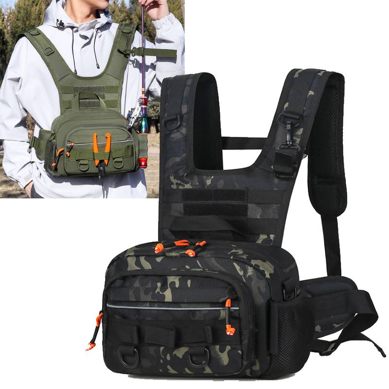 Men Chest Bag Tactical Fishing - Fishing Backpack reseña y precio