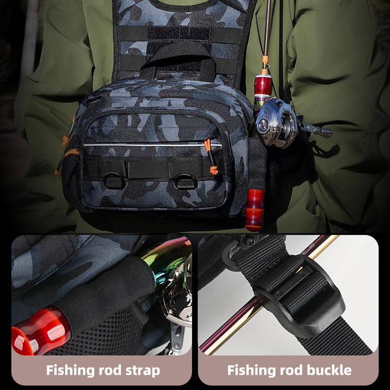 Men Chest Bag Tactical Fishing - Fishing Backpack reseña y precio