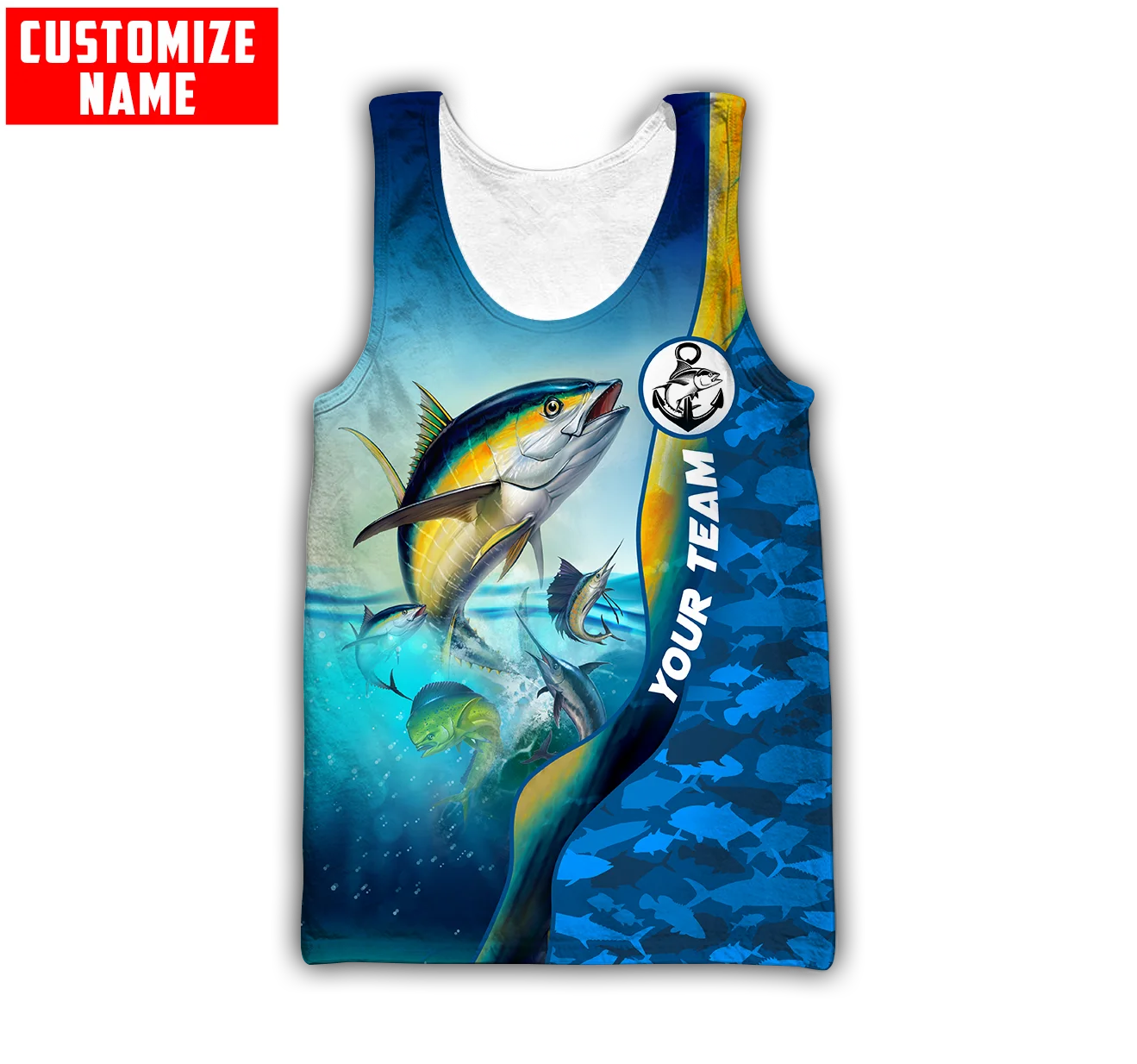 Custom name Mahi mahi fishing  - Fishing Vest reseña y precio