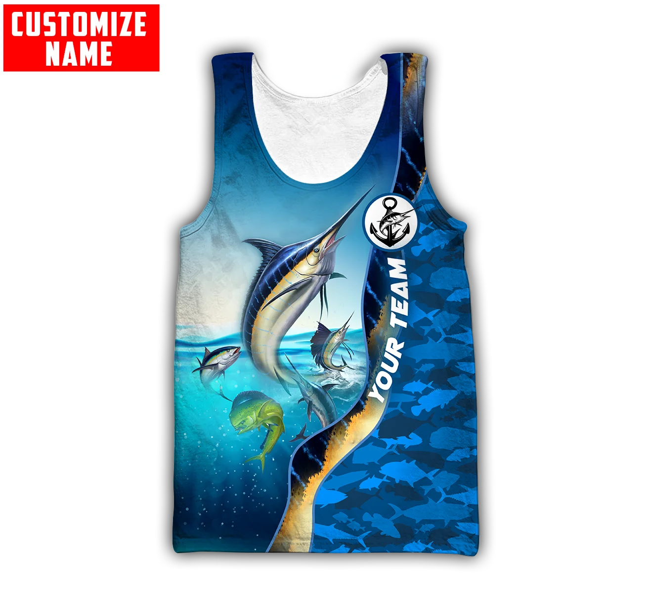 Custom name Mahi mahi fishing  - Fishing Vest reseña y precio