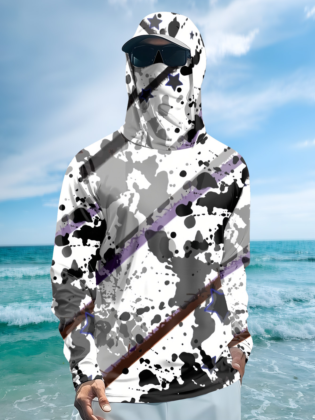 Men Hood Fishing Shirt long sl - Fishing Shirt Uv Protection reseña y precio