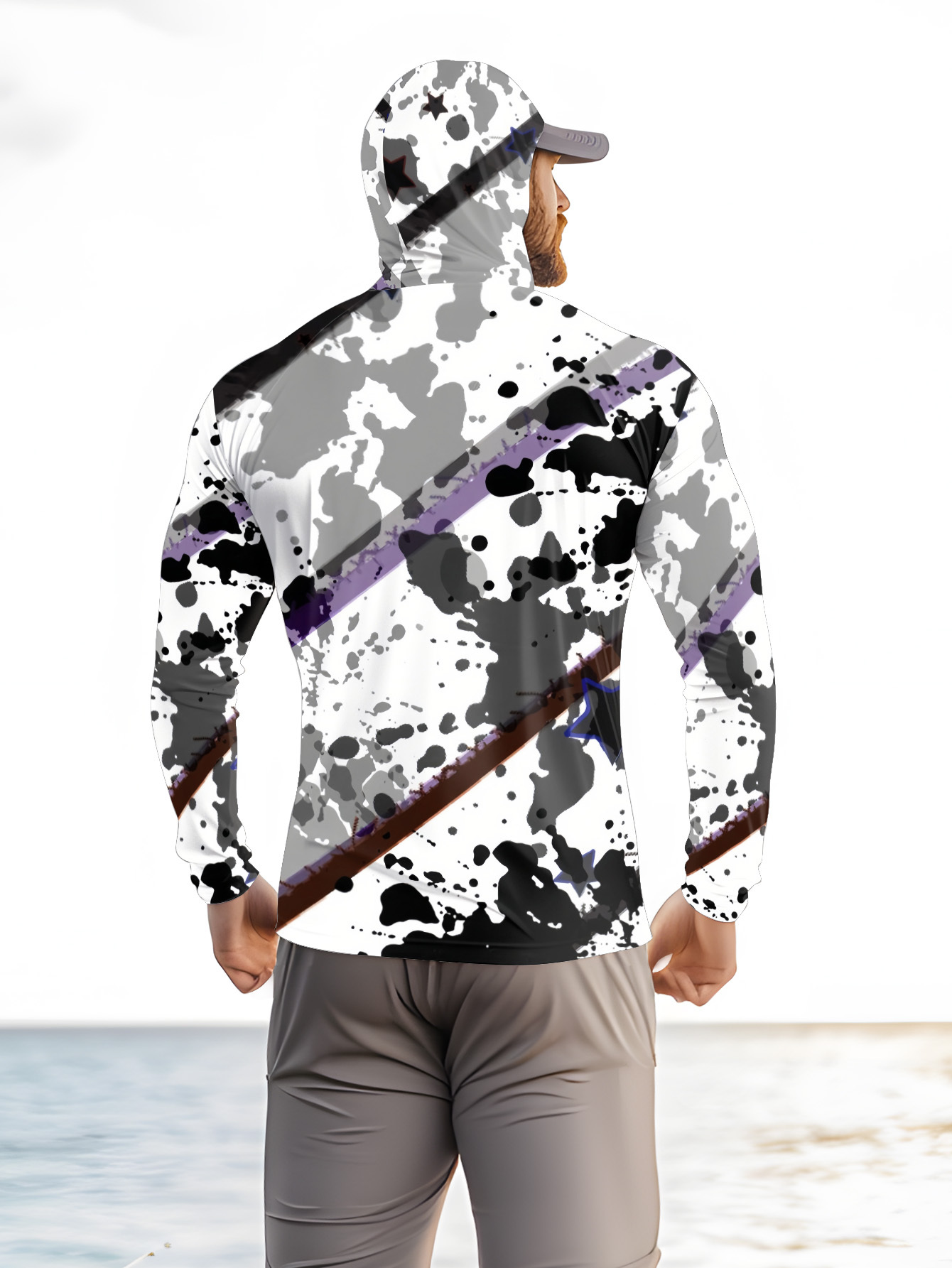 Men Hood Fishing Shirt long sl - Fishing Shirt Uv Protection reseña y precio