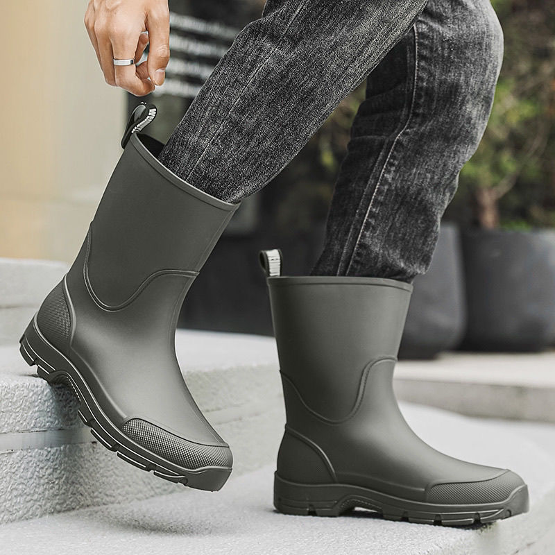 Unisex Rain Boots Fashion Mid- - Fishing Boots reseña y precio