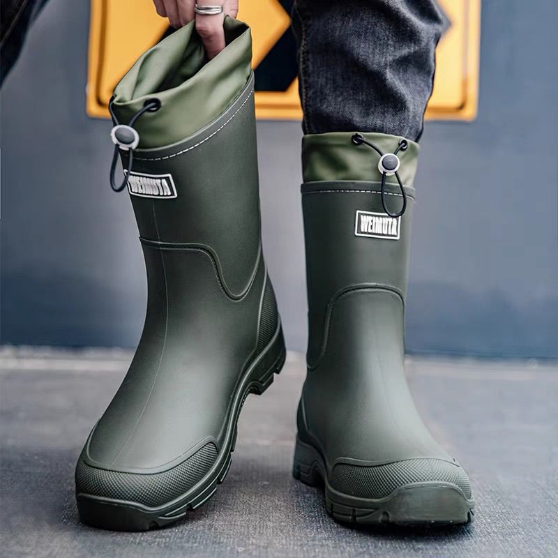 Unisex Rain Boots Fashion Mid- - Fishing Boots reseña y precio