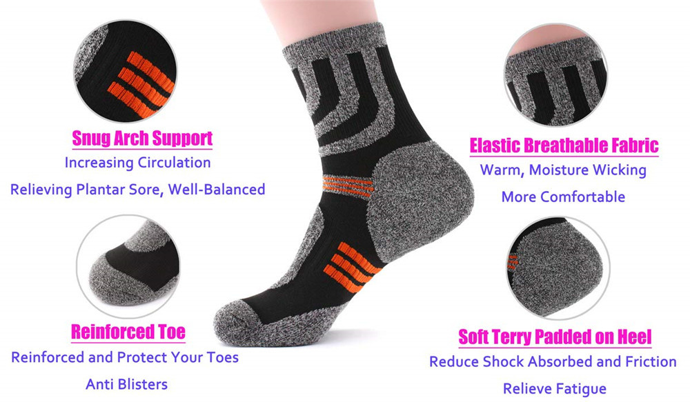 5 Pairs Socks Men Anti Blister - Fishing Socks reseña y precio