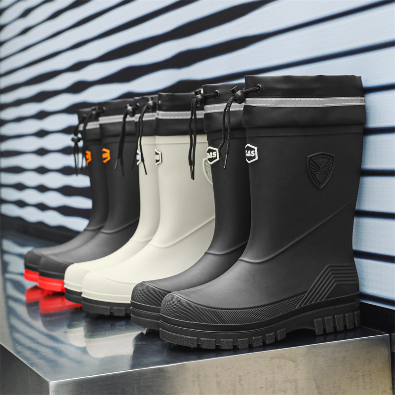 Fashion Men's Rain Boots Mid-C - Fishing Boots reseña y precio