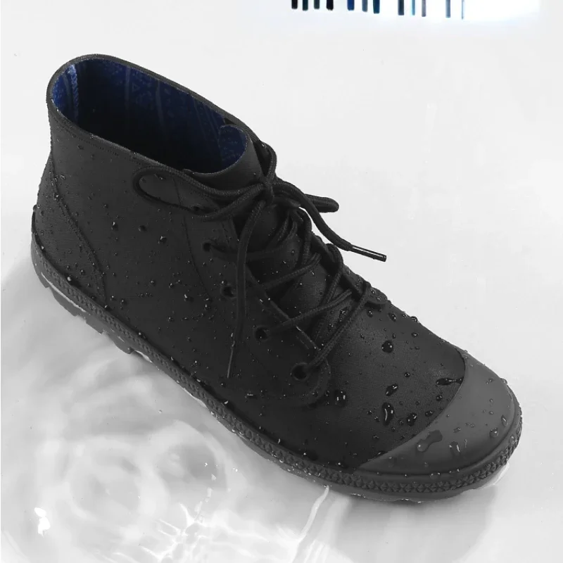 Winter Men Rain Boots Lace-up  - Fishing Boots reseña y precio